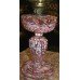Early Victorian Glass Duplex Burner Oil Lamp