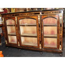 Victorian Ebony & Amboyna Breakfront Credenza c.1870 