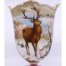 Victorian Hand Painted Stag Opaline Glass Vase