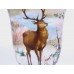 Victorian Hand Painted Stag Opaline Glass Vase