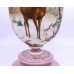 Victorian Hand Painted Stag Opaline Glass Vase