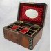 Victorian Inlaid Amboyna Mother of Pearl Sewing Box