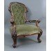 Victorian Style Mahogany Spoon Back Armchair