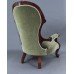 Victorian Style Mahogany Spoon Back Armchair