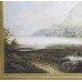Victorian Landscape Mountains & Lake Oil on Canvas
