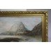 Victorian Landscape Mountains & Lake Oil on Canvas