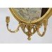 Victorian Oval Gilt Gesso Girandole Mirror