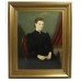 Victorian Portrait Lady in Mourning Set in Gilt Frame Victorian Portrait Lady in Mourning Set in Gilt Frame