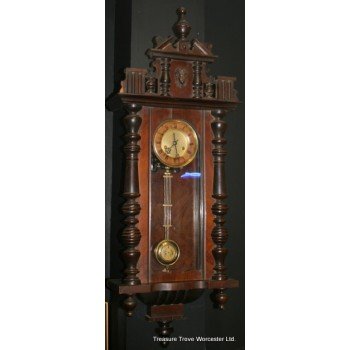 Victorian Walnut Regulator Wall Clock