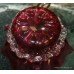 Victorian Silver Plated Cranberry Glass Strawberry Basket