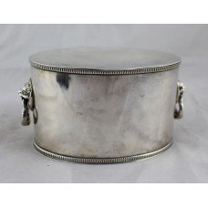 Victorian Silver Plated Two Handled Tea Caddy