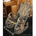 Heavily Carved 19th c. Sleigh Rocking Chair
