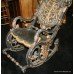 Heavily Carved 19th c. Sleigh Rocking Chair