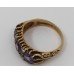 Victorian Style Amethyst & Gemstone 9ct Gold Ring 