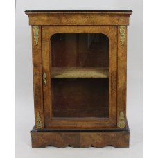 Victorian Walnut Glazed Pier Side Cabinet