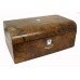 Victorian Walnut Mother of Pearl Inlaid Writing Box