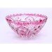 Vintage Bohemian Ruby Overlay Crystal Bowl