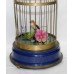 Vintage Caged Mechanical Wind-up Singing Bird