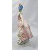 Vintage Italian Capodimonte Porcelain Figurine Lady Flowers Lace
