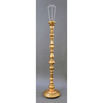Vintage Carved Giltwood Standard Lamp