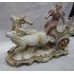 Vintage Continental Porcelain Chariot Sculpture Centrepiece