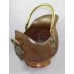 Vintage Copper & Brass Coal Scuttle Fire Bucket