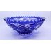 Vintage Czech Blue Cut Overlay glass Bowl