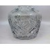 Vintage English Cut Glass Crystal Bulbous Decanter