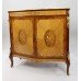 Vintage Epstein Marble Topped Inlaid Side Cabinet