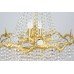 Vintage Gold Plated Framed Crystal Chandelier