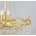 Vintage Gold Plated Framed Crystal Chandelier
