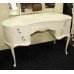 Olympus Louis XV Style Vintage Painted Kidney Shaped Dressing Table