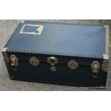 Vintage Blue Luggage Case Trunk Storage