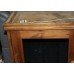 Vintage Old Pine Small Glazed Two Door Cabinet