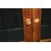 Vintage Old Pine Small Glazed Two Door Cabinet