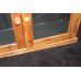 Vintage Old Pine Small Glazed Two Door Cabinet