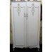 Vintage Olympus Cream Painted Louis XV Style Gents Double Wardrobe