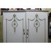 Vintage Olympus Cream Painted Louis XV Style Gents Double Wardrobe