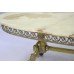 Vintage Onyx Topped Brass Oval Coffee Table