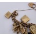 Vintage Rose & Yellow Gold Padlock Charm Bracelet