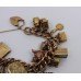 Vintage Rose & Yellow Gold Padlock Charm Bracelet