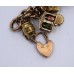 Vintage Rose & Yellow Gold Padlock Charm Bracelet