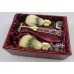 Vintage Royal Brierley Crystal Gold Plated Razor Set