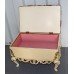 Vintage Shabby Chic Upholstered Painted Cream Footstool