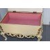 Vintage Shabby Chic Upholstered Painted Cream Footstool