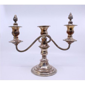 Vintage Sheffield Silver Plated Three Light Candelabra