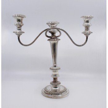 Vintage Silver Plated Three Light Candelabra