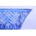 Vintage Stourbridge Glass Blue Overlay Crystal Splayed Vase