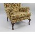 Vintage Upholstered Armchair with Carved Feet