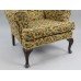 Vintage Upholstered Armchair with Carved Feet